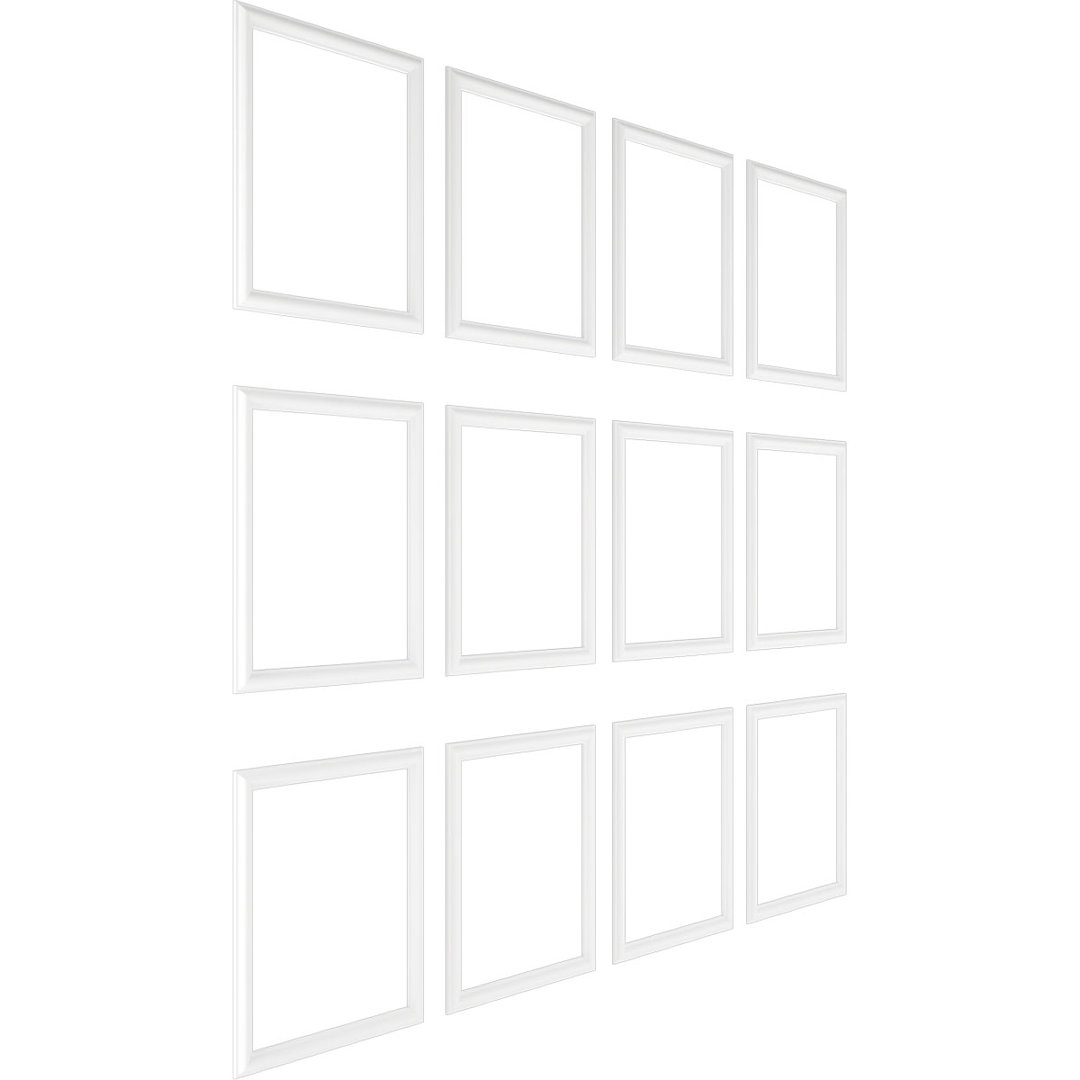 94 1/2"L (Adjustable 96"H to 120"H) Ashford Square Single Panel Design Full Wall Wainscot Paneling Kit